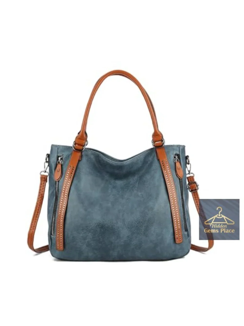 Vegan Leather Large Hobo Slouchy Tote Shoulder Bag Satchel with Adjustable Strap